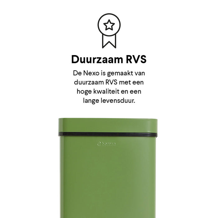 Homra Nexo Afvalemmer met Sensor 72 Liter (48+12+12 Liter) - Groen