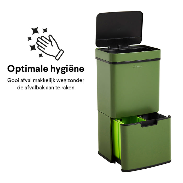 Homra Nexo Afvalemmer met Sensor 72 Liter (48+12+12 Liter) - Groen