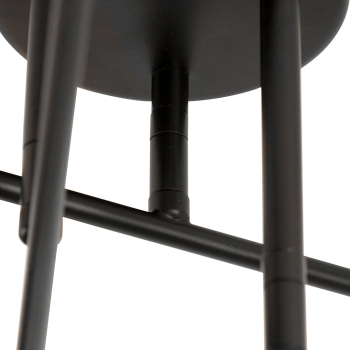 QAZQA Industriële plafondlamp zwart met goud 6-lichts - Sydney