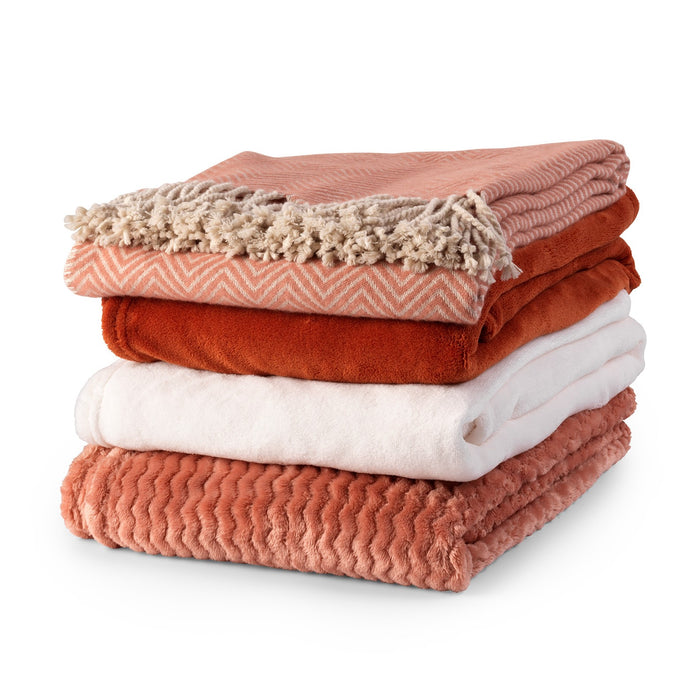 Dutch Decor plaid EVONY - 140x180 cm Muted Clay