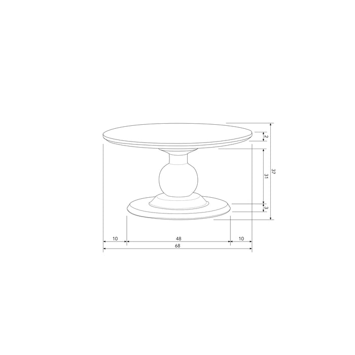 WOOOD Blanco Salontafel - Mangohout - Zwart - 37x68x68