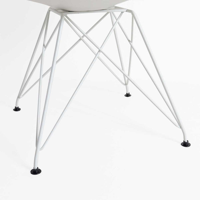 Essence Metal eetkamerstoel velvet rood - wit onderstel