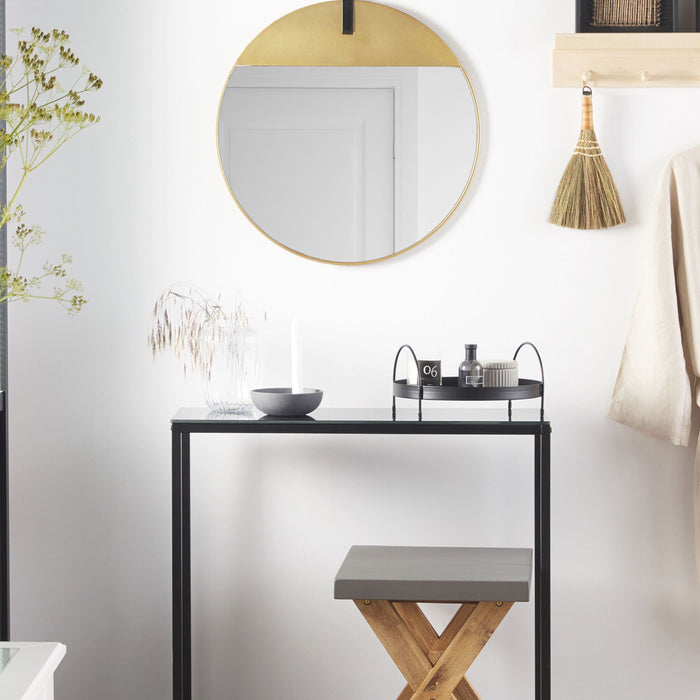 Beliani - GURS - Wandspiegel - Donkerbruin - IJzer