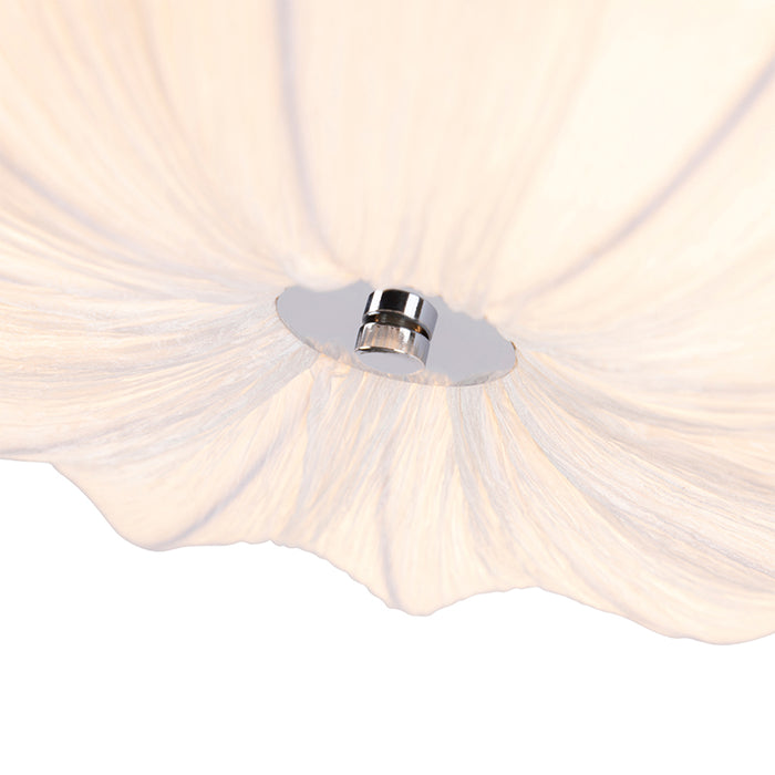 QAZQA Plafondlamp plu - Wit - Design - D 520mm