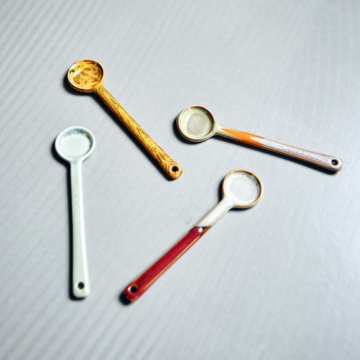 HKliving 70's Ceramics Lepels Set van 4 - L 12,5 cm - Scorpius