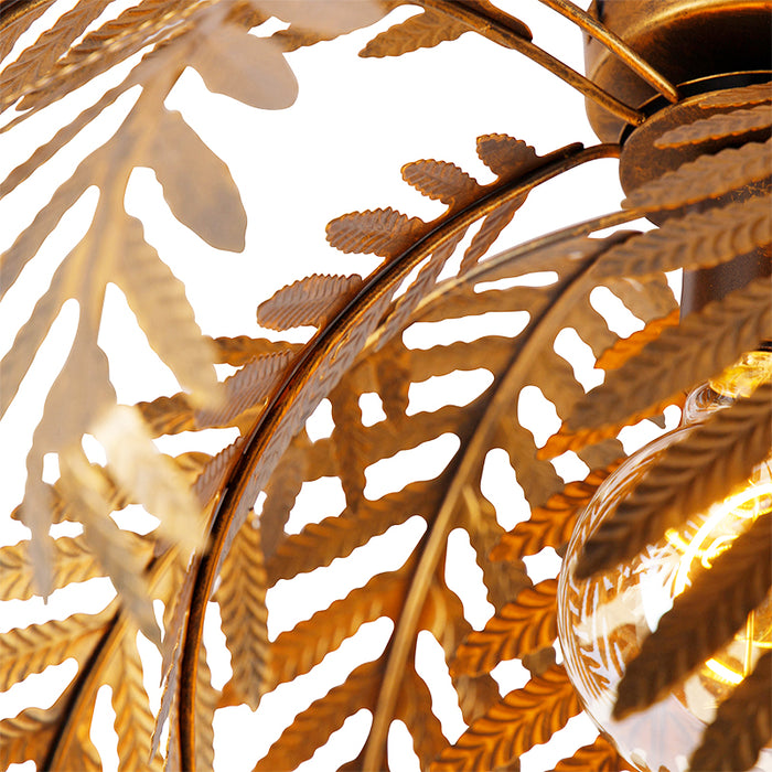 QAZQA Vintage plafondlamp goud 45 cm rond - Botanica