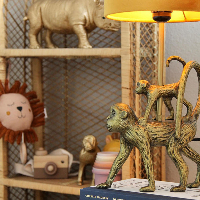 QAZQA Tafellamp animal - Goud|messing - Landelijk - L 205mm