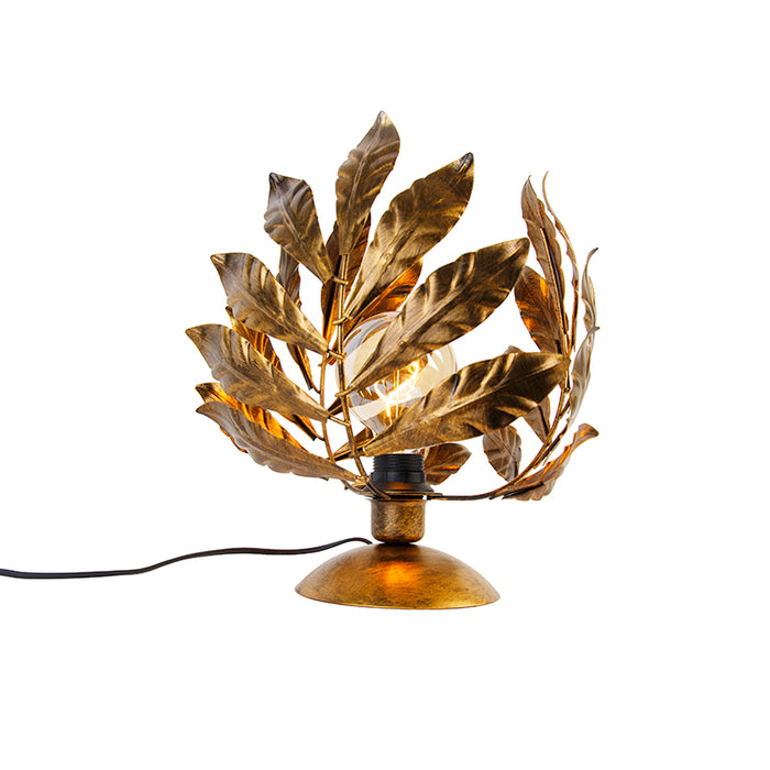 QAZQA Vintage tafellamp antiek goud 30 cm - Linden