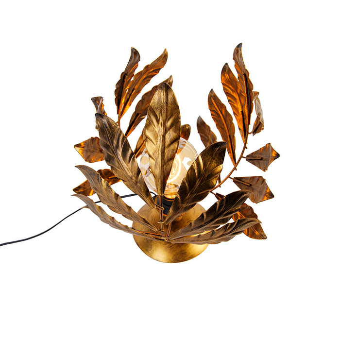 QAZQA Vintage tafellamp antiek goud 30 cm - Linden