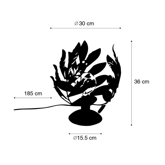 QAZQA Vintage tafellamp antiek goud 30 cm - Linden