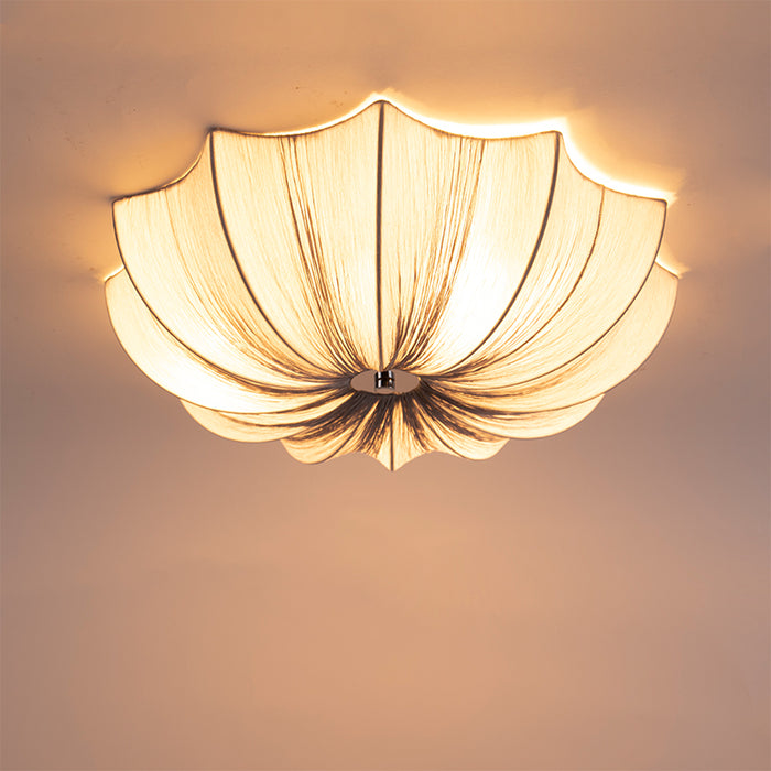 QAZQA Plafondlamp plu - Grijs - Design - D 520mm