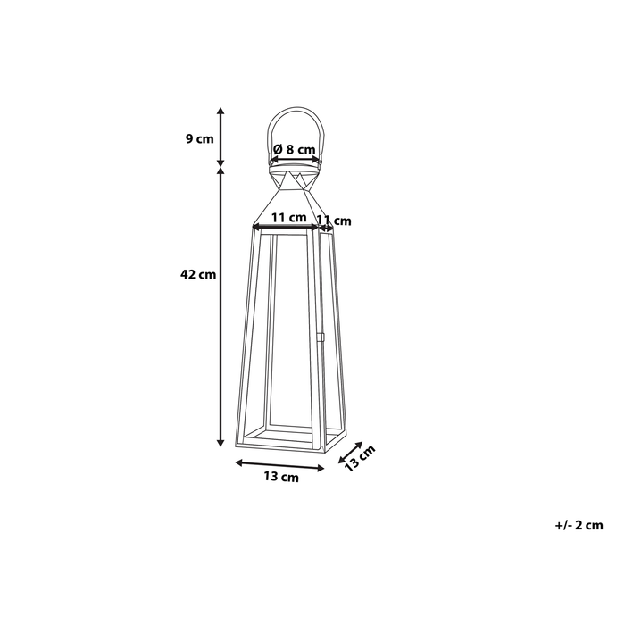 Beliani - CRETE S - Lantaarn - Zwart - RVS