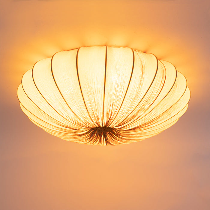 QAZQA Plafondlamp plu - Beige - Design - D 600mm