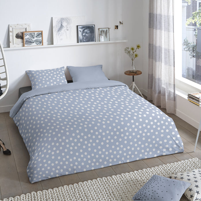 Good Morning Dot Dekbedovertrek 200 x 220 cm - Blauw