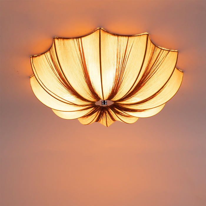 QAZQA Plafondlamp plu - Goud|messing - Design - D 520mm