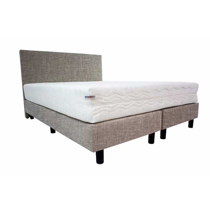 Bedworld Boxspring 120x220 - Medium - Linnenlook - Grijs (S21)
