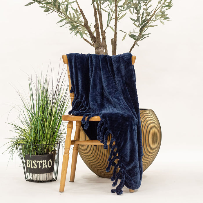 Dutch Decor plaid ZIGGY - 140x180 cm Insignia Blue