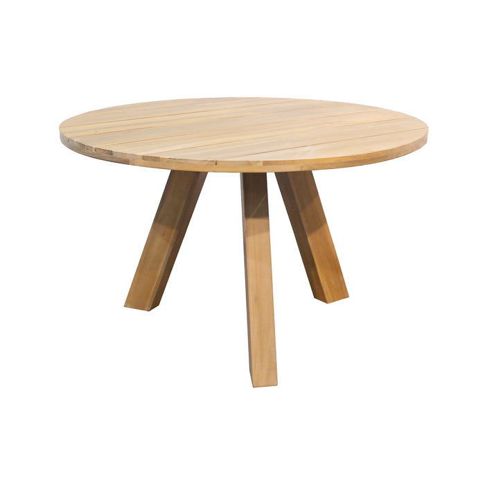 WOOOD Abby Eettafel Rond - Hout - Naturel - 75x129x129