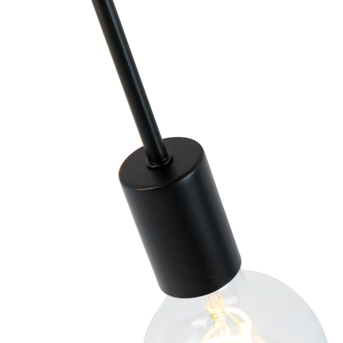 QAZQA Design plafondlamp zwart 6-lichts - Sputnik