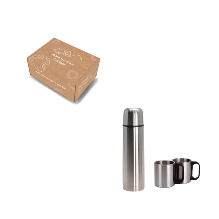 Orange85 RVS Thermoskan Thermosfles met bekers 1L 2 Bekers met Oor