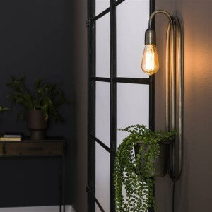 D - Hoyz - Wandlamp 1L Storage - Oud Zilver - Industrieel