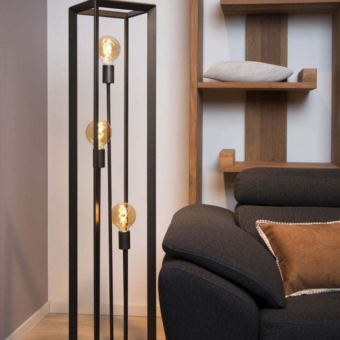 Lucide THOR Vloerlamp 3xE27 - Grijs ijzer