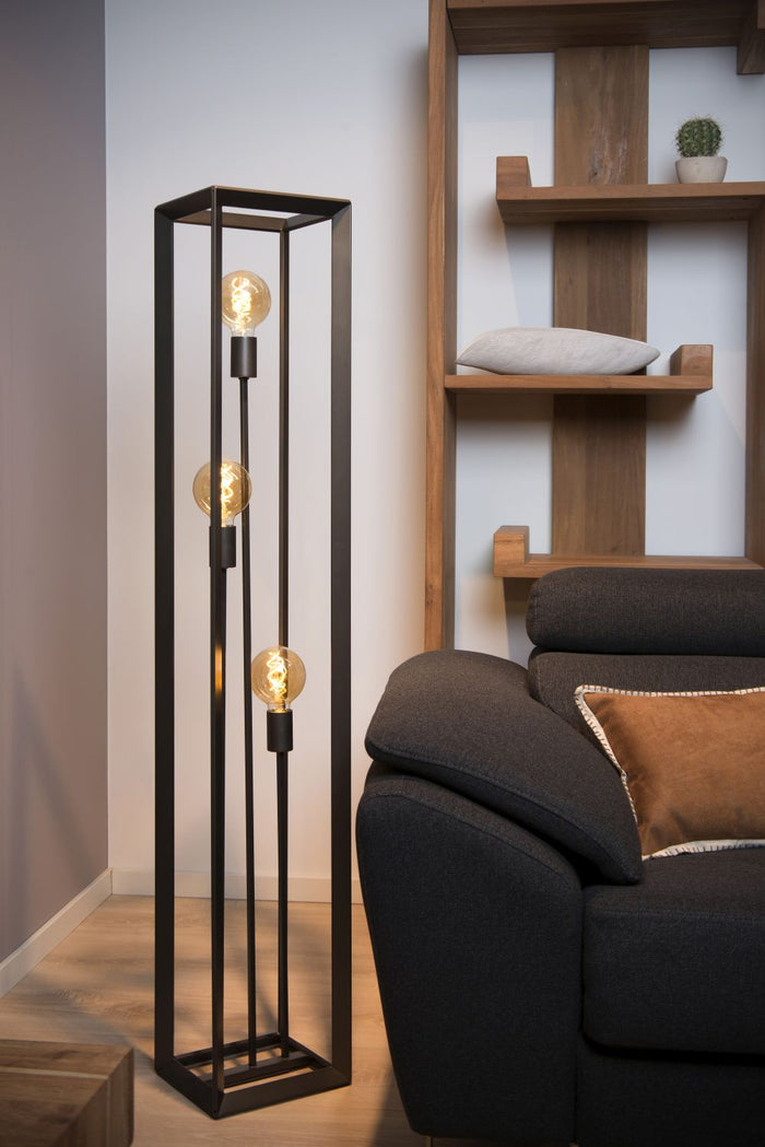 Lucide THOR Vloerlamp 3xE27 - Grijs ijzer