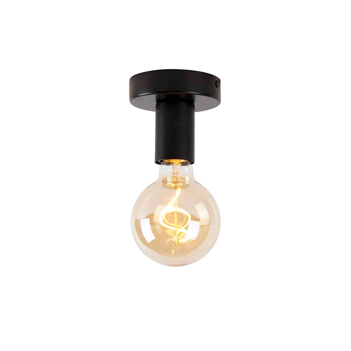 QAZQA Moderne plafondlamp zwart 9 cm - Facil