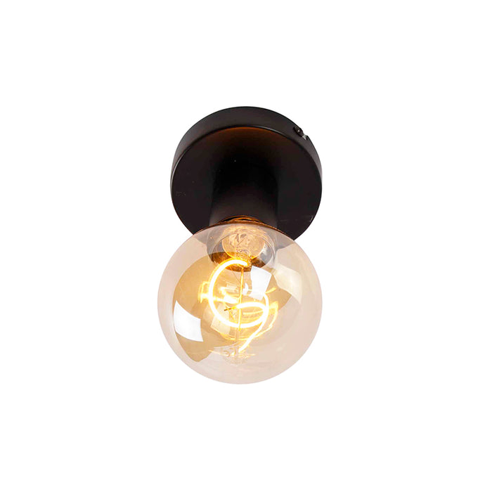 QAZQA Moderne plafondlamp zwart 9 cm - Facil