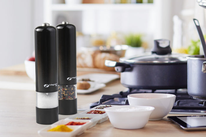 Magnani Elektrische Zout- en Pepermolen - Zwart