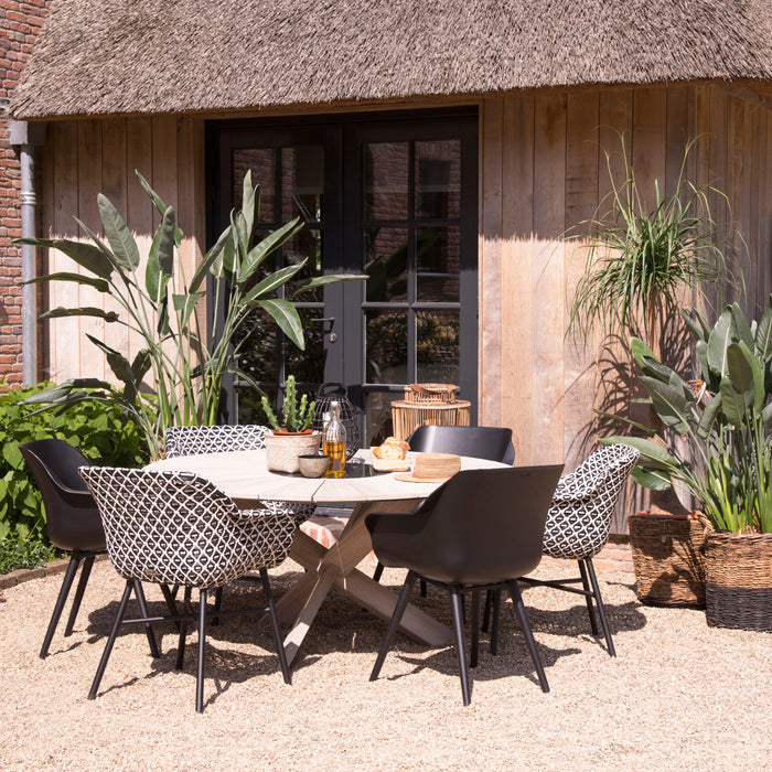 Hartman Delphine Diningstoel - Zwart/wit
