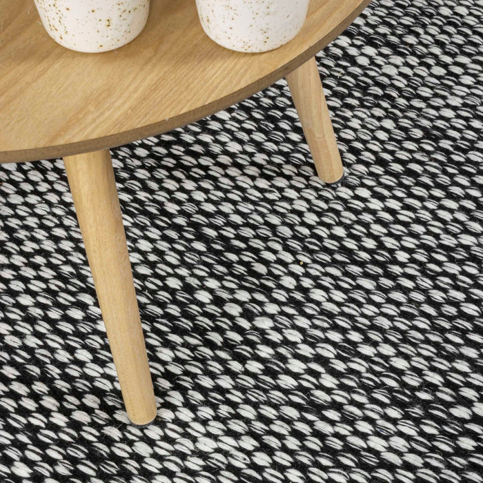 Momo Rugs Vaasa Vloerkleed 200 x 140 cm - Zwart/Wit