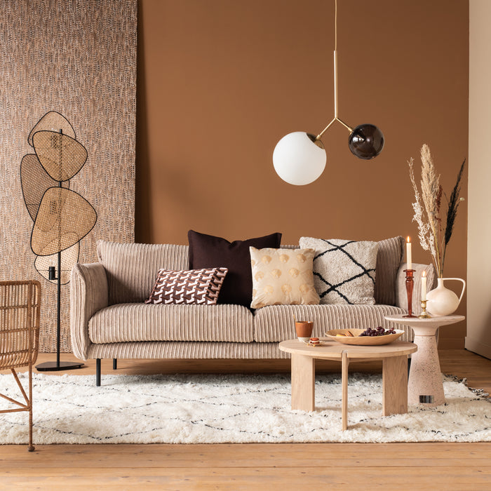 by fonQ Ribbon 3-zitsbank - Rib - Mink