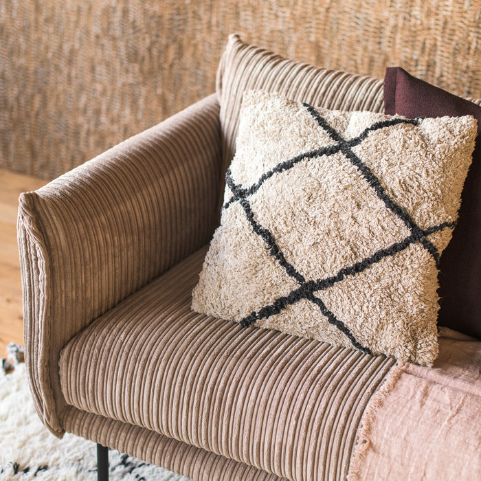 by fonQ Ribbon 3-zitsbank - Rib - Mink