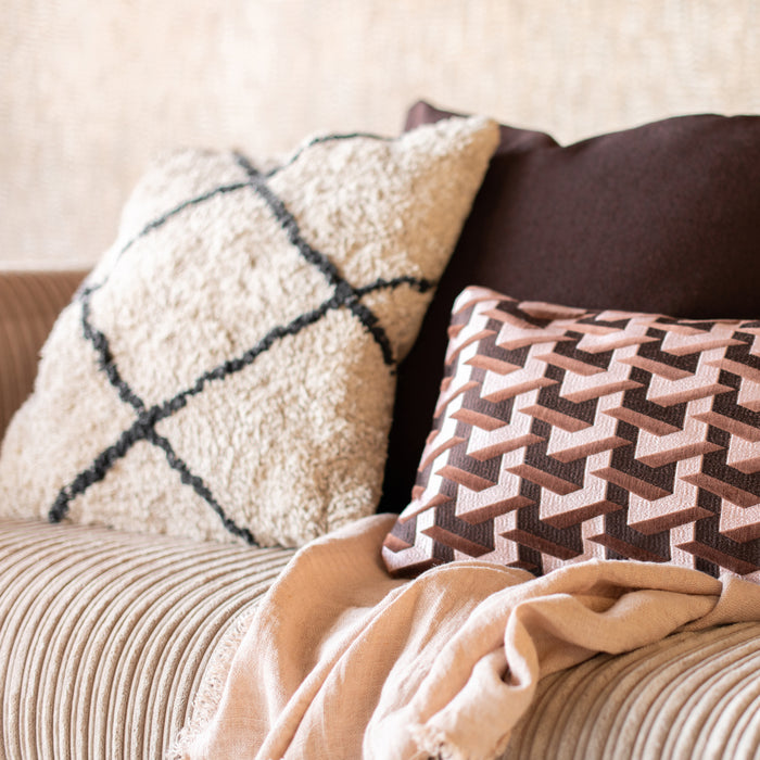 by fonQ Ribbon 3-zitsbank - Rib - Mink