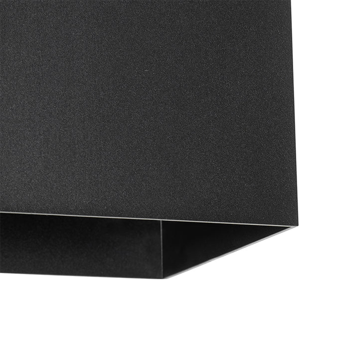 QAZQA Buiten wandlamp zwart met dimlicht en sensor op solar -