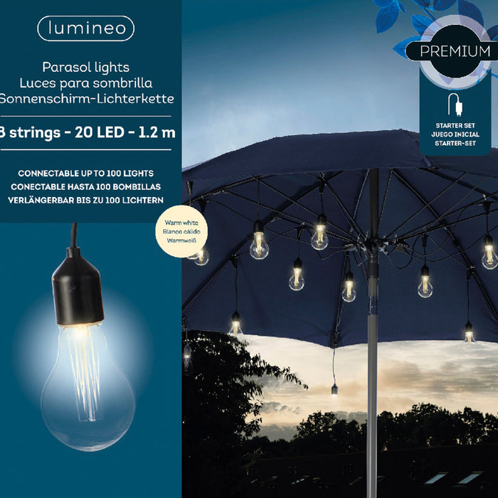 LED Parasol Partylight Lichtsnoer