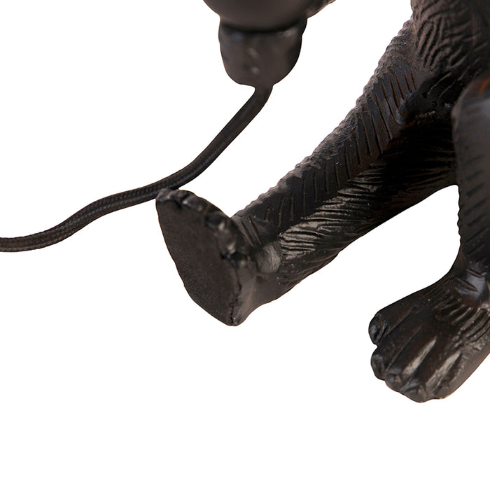 QAZQA Tafellamp animal-tl - Zwart - Landelijk - L 235mm