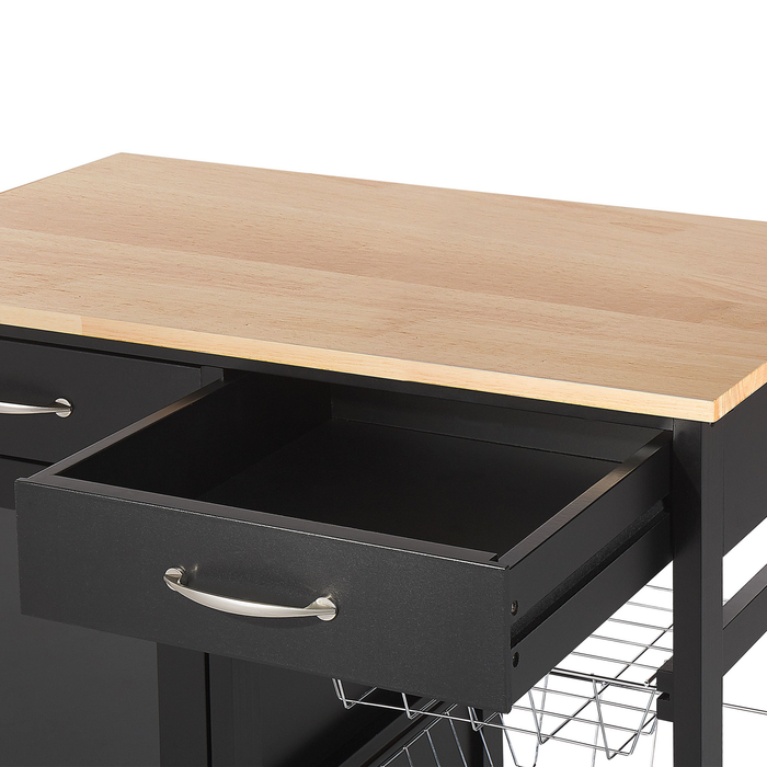 Beliani - BOVES - Keukentrolley - Zwart - MDF