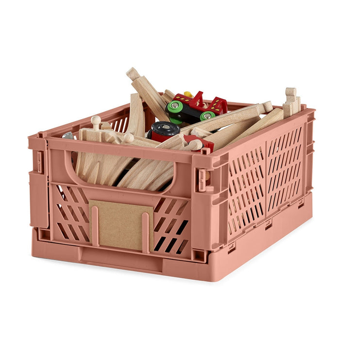 Lisomme Luuk opvouwbaar krat roze - 33 x 24,5 cm