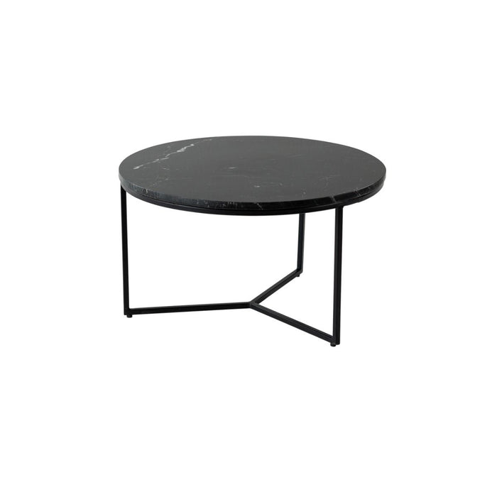 KICK SALONTAFEL MARBLE ROND 70X70 CM - ZWART