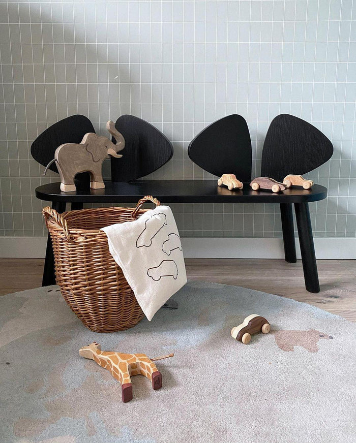 Mouse kinderbank gelakt eiken