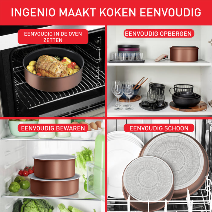 Tefal Ingenio Resource Pannenset - Set van 10