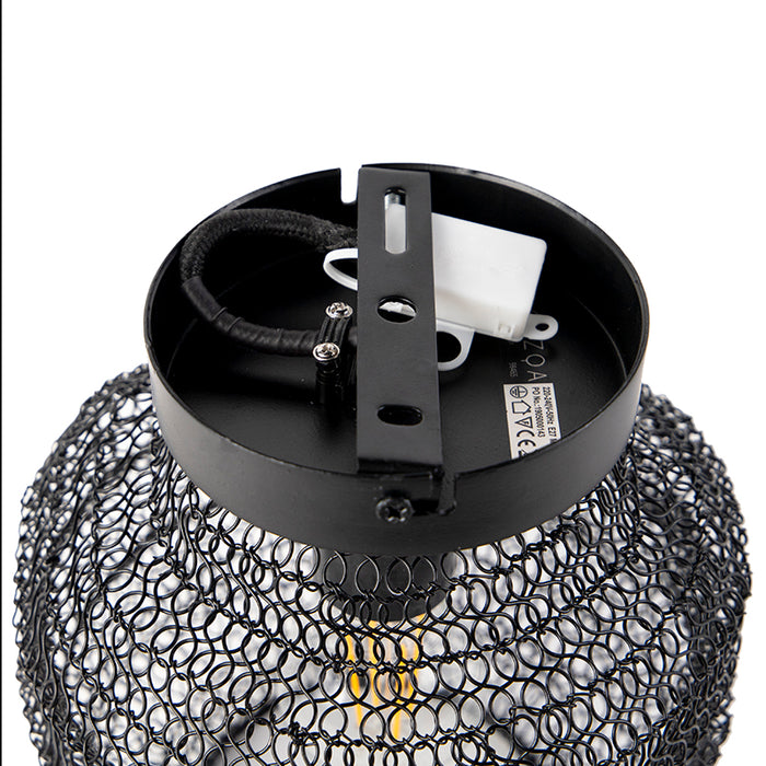 QAZQA Oosterse plafondlamp zwart - Nidum Bene