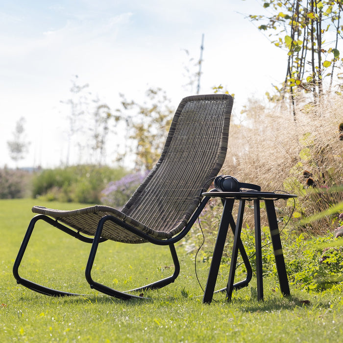 WOOOD Tom Schommelstoel Tuin - Rattan - Naturel - 97x51x95