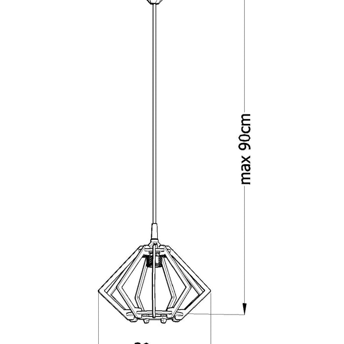 Sollux Hanglamp Pompelmo Ø 30 cm hout