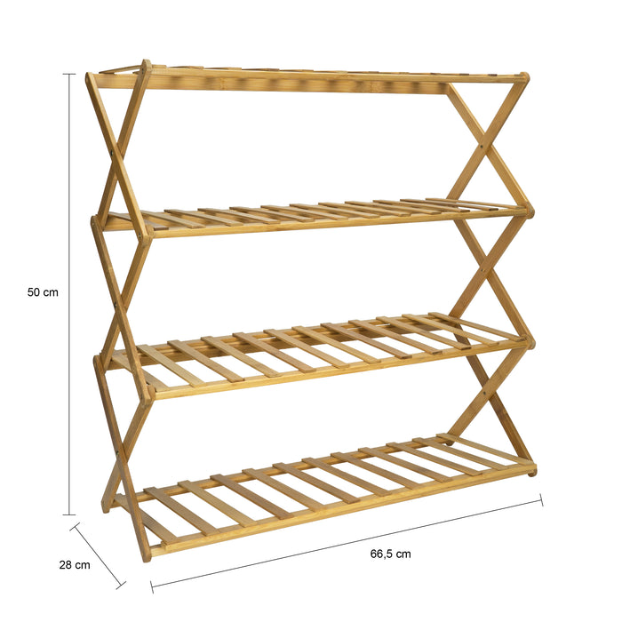 QUVIO Schoenenrek 4 laags - Bamboe