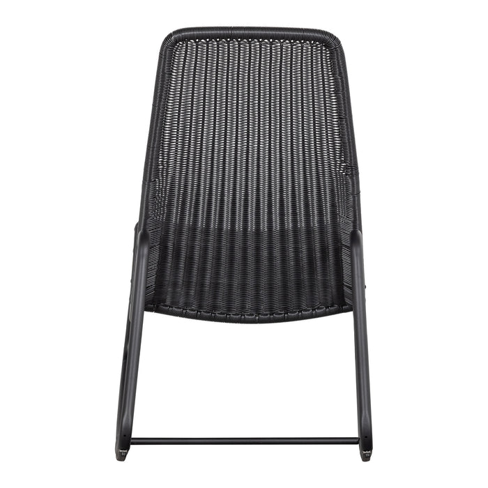 WOOOD Tom Schommelstoel Buiten - Rattan - Zwart - 97x51x95