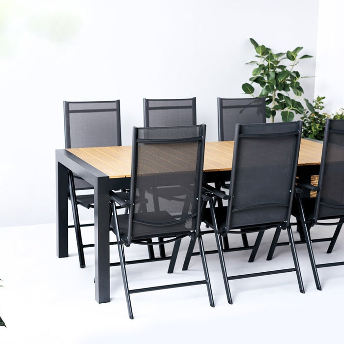 Lisomme Stef tuintafel bruin - verlengbaar - 205 x 100 cm