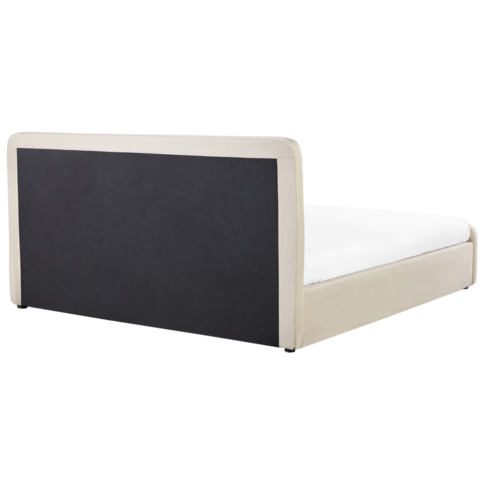 Beliani-RENNES -Bed met opbergruimte-Beige-180 x 200 cm-Polyester